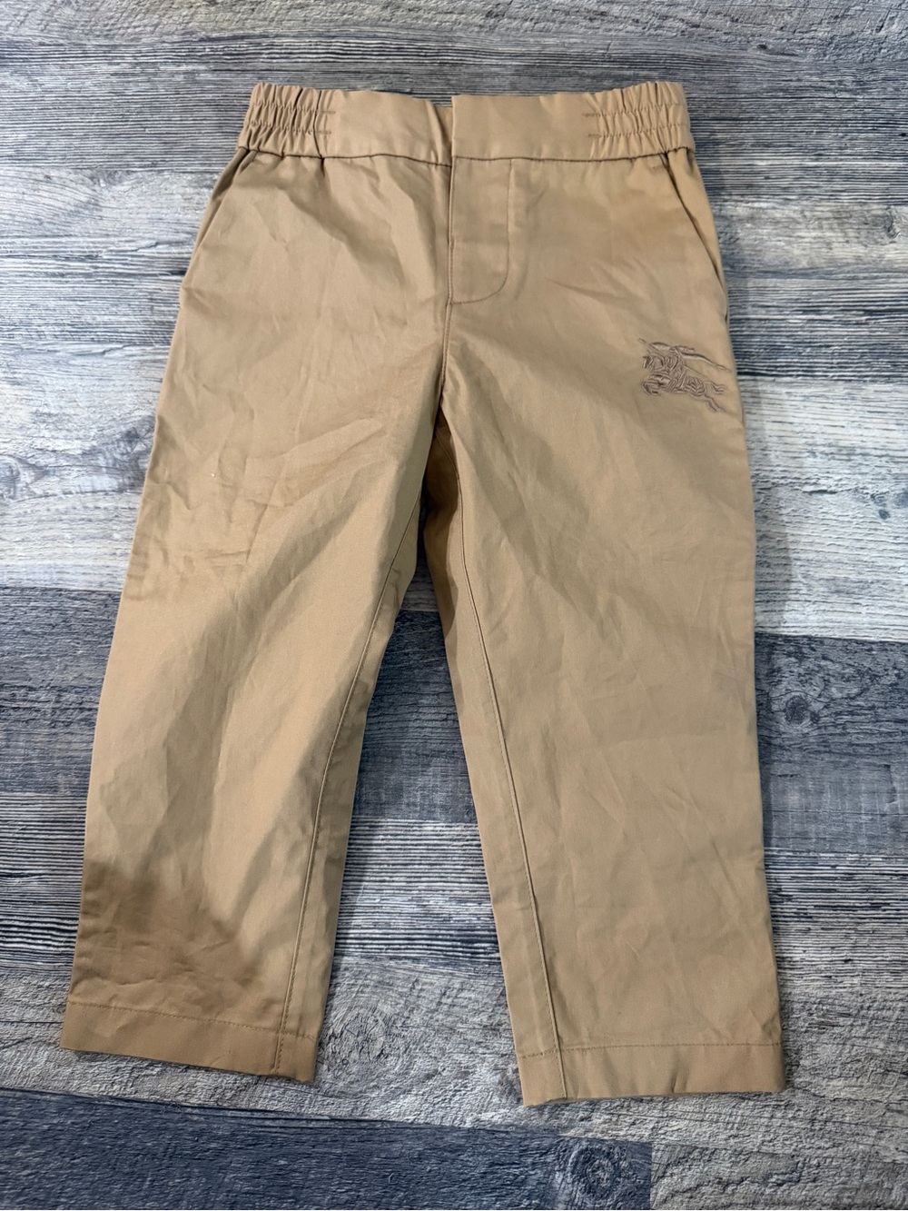 Burberry Kids Nova Check Lined Khaki Pants Size 3Y 98cm Designer Toddler